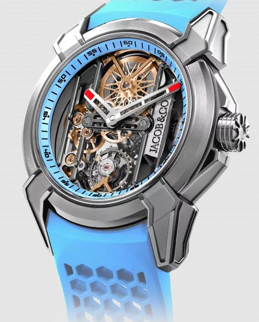 Jacob & Co EPIC X TITANIUM SKY BLUE EX110.20.AC.AJ.ABRUA Replica watch